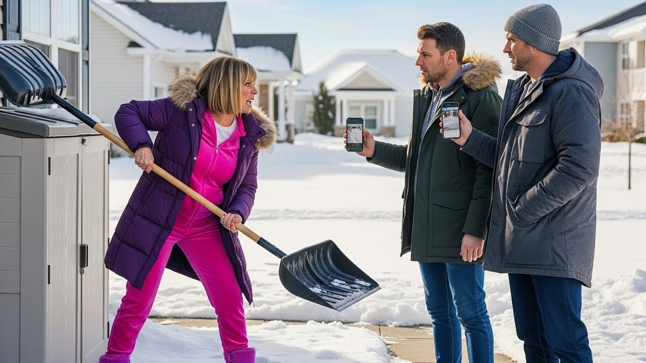 HOA Karen Stole My Snow Shovel And Hid It, Security Footage Sent Her Straight To Small Claims Court