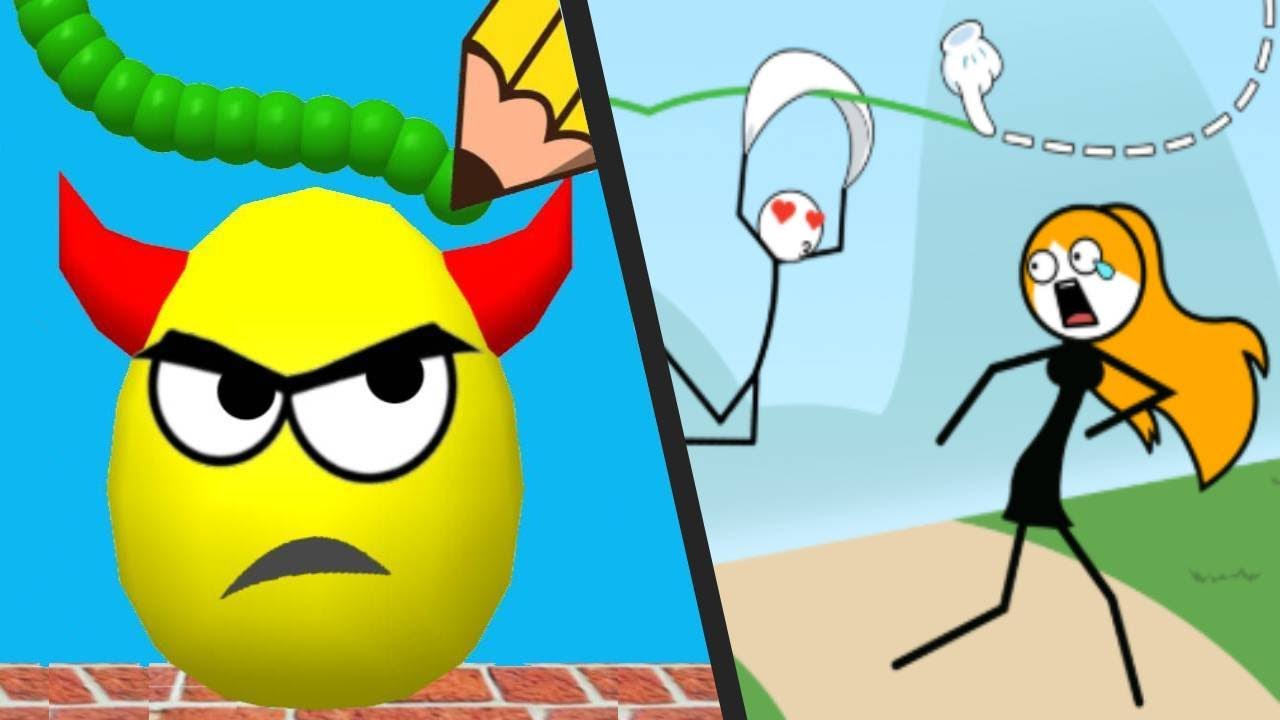 DRAW TO SMASH vs DRAW FLY - All Levels Satisfying Double Mobile Games UPDATED Android ios