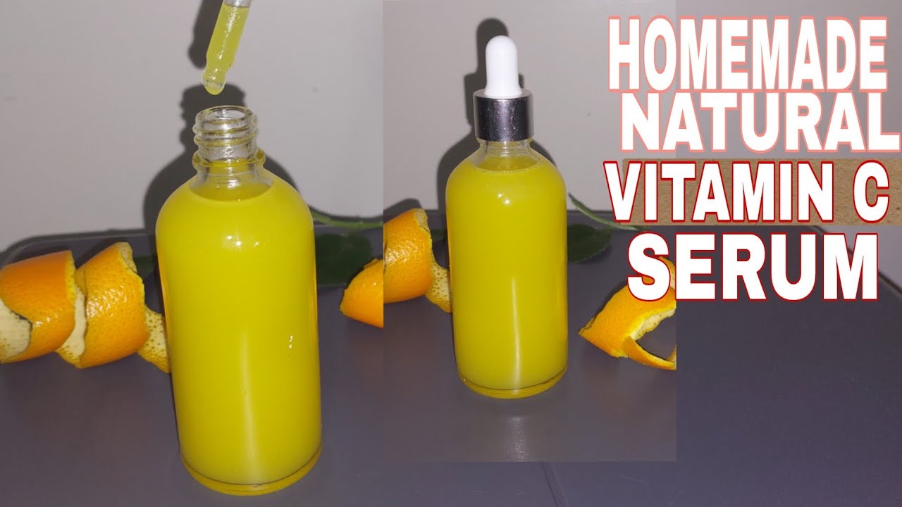Homemade vitamin C serum for skin // orange peel serum