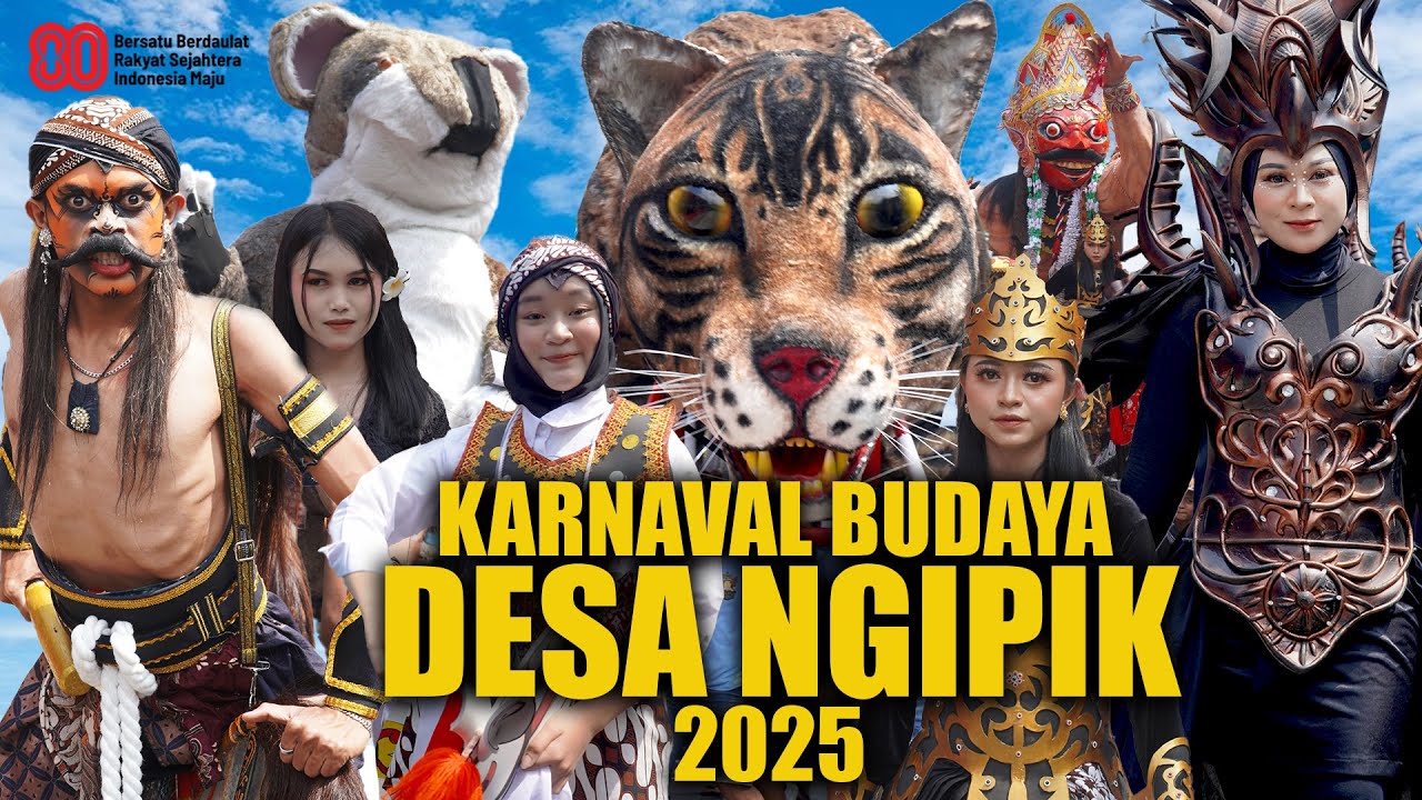 PENONTON MEMBLUDAK !! FULL PERFORM PANGGUNG KEHORMATAN  KARNAVAL DESA NGIPIK HUT Kemerdekaan ke 80