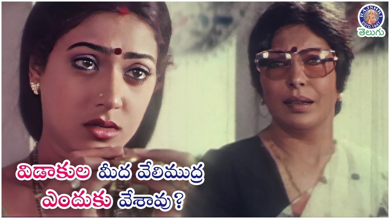 విడాకుల మీద వేలిముద్ర ఎందుకు వేశావు? | Aamani & Sarada Best Emotional Scene | Srivari Priyuralu