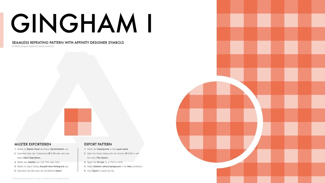 Affinity Designer Pattern - Gingham I (Vichy, Bauernkaro)