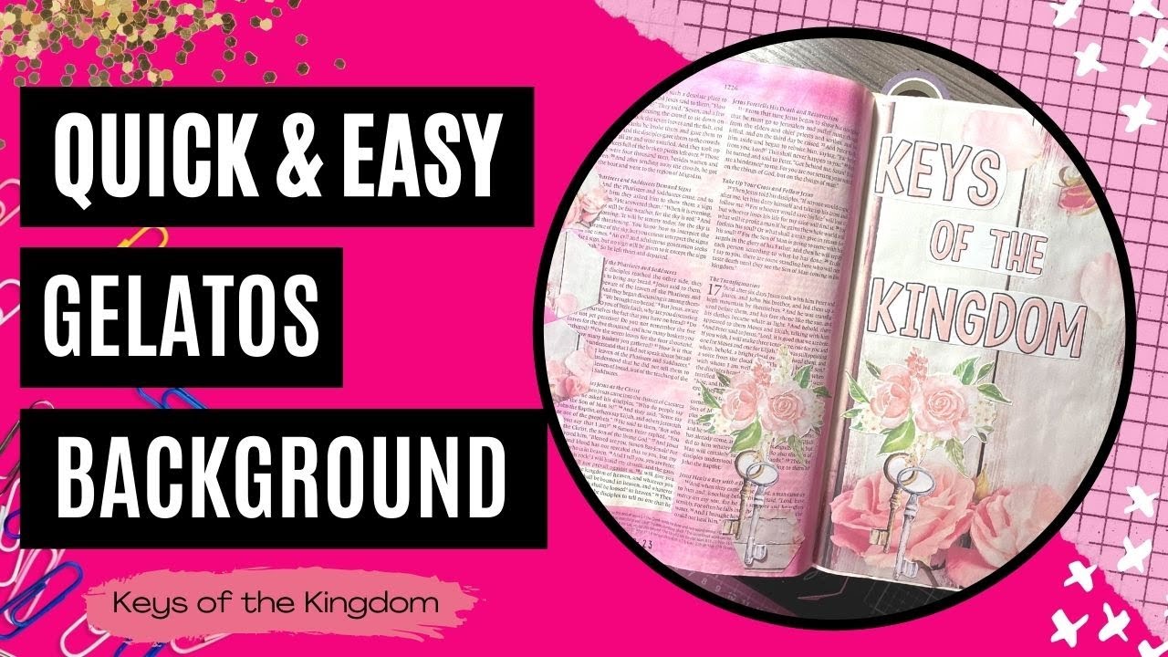 Quick & Easy Gelatos Background | Gelatos | Bible Journaling | Simple Journaling