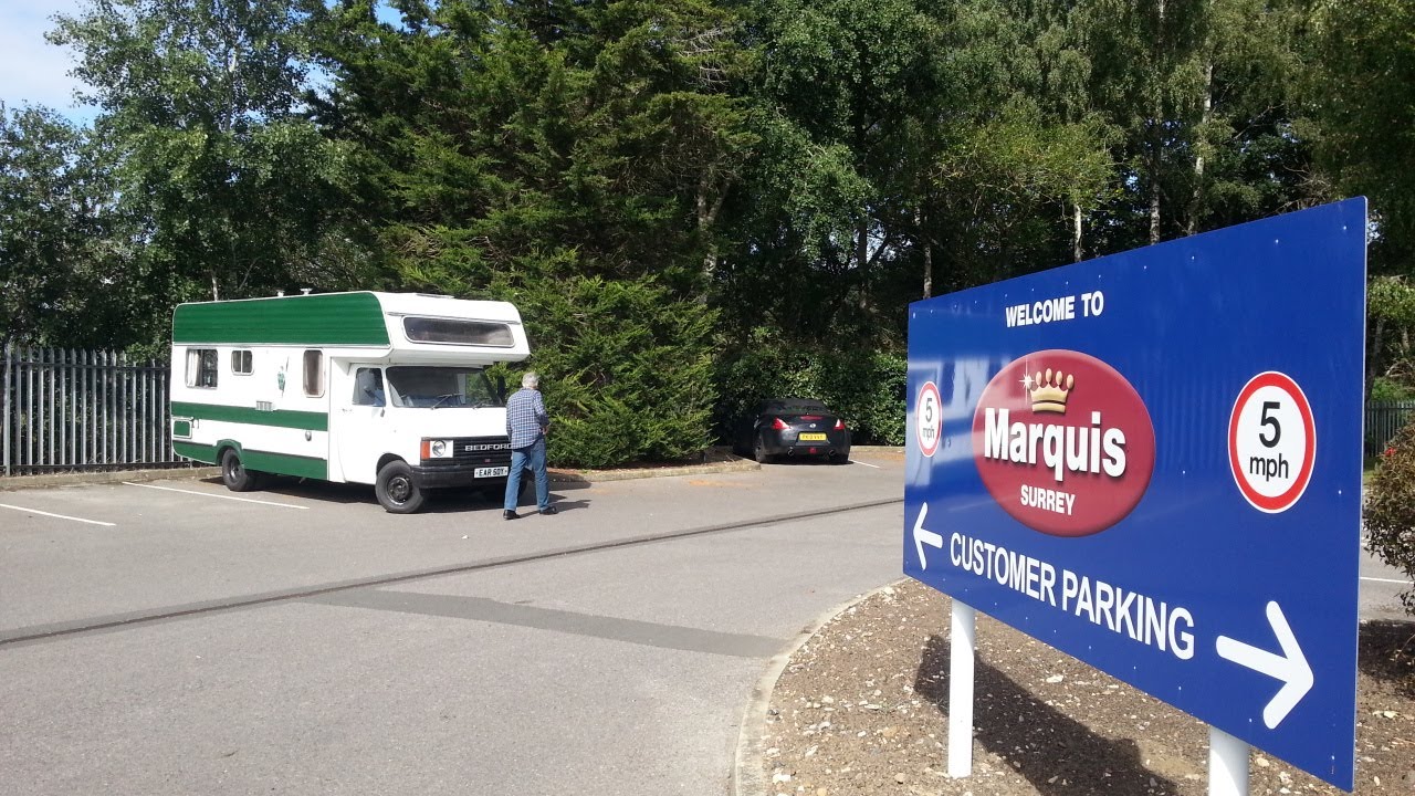 Bedford CF drive to Marquis Caravan Centre to look at their new campervans.