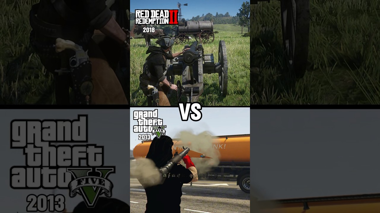 GTA 5 vs RDR 2 - Improvements! P-25 #gta5 #shorts #rdr2 #comparison