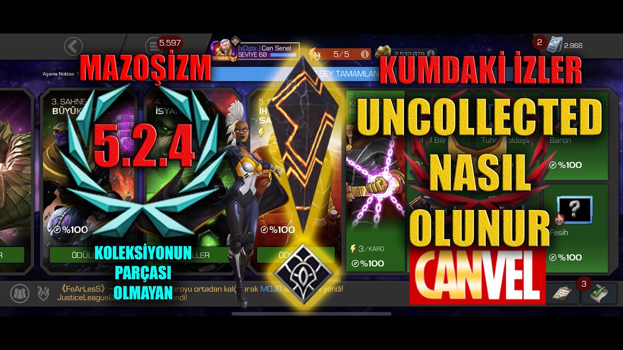 5.SAHNE 2.4 (KUMDAKİ İZLER) KOLAY YOL - UNCOLLECTED NASIL OLUNUR - MCOC