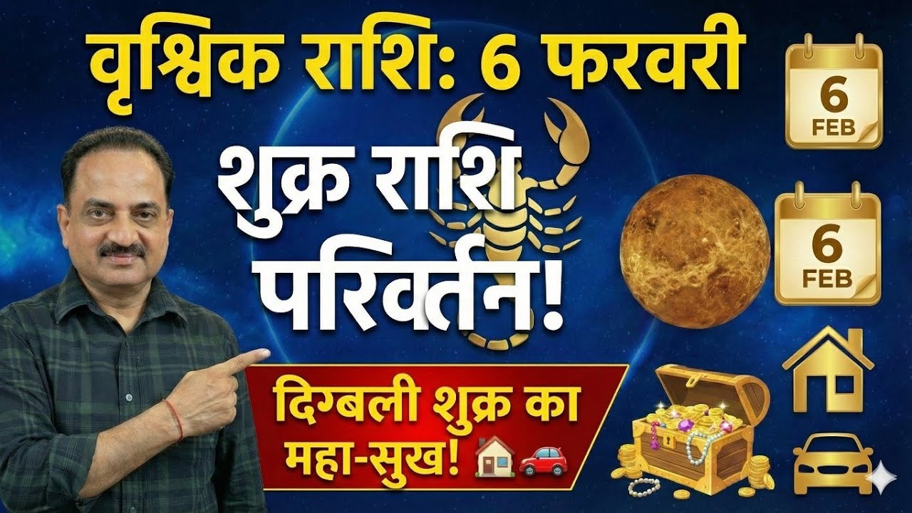 वृश्चिक राशि: 6 फरवरी से राजा जैसी जिंदगी! | 4थे घर में दिग्बली शुक्र का महा-सुख 🏠🚗 #वृश्चिक