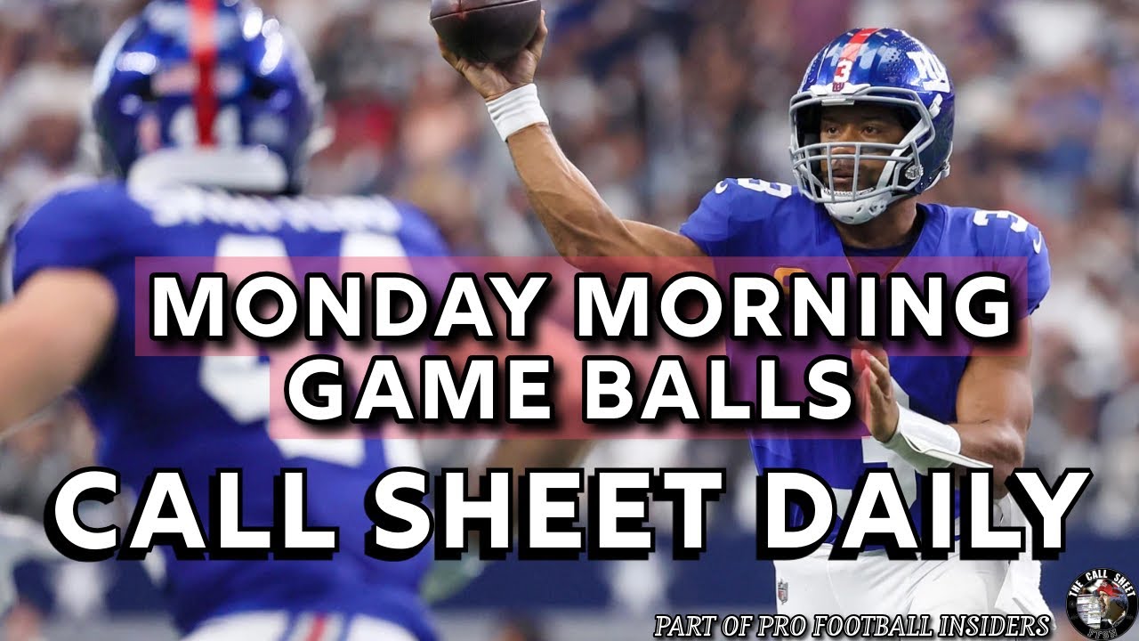 Call Sheet Daily: Monday Morning Game Balls! 