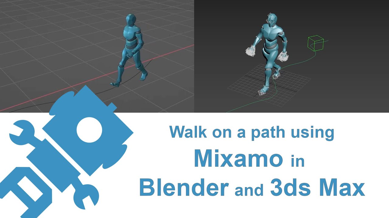 Пройдите по пути, используя Mixamo в Blender и 3ds Max