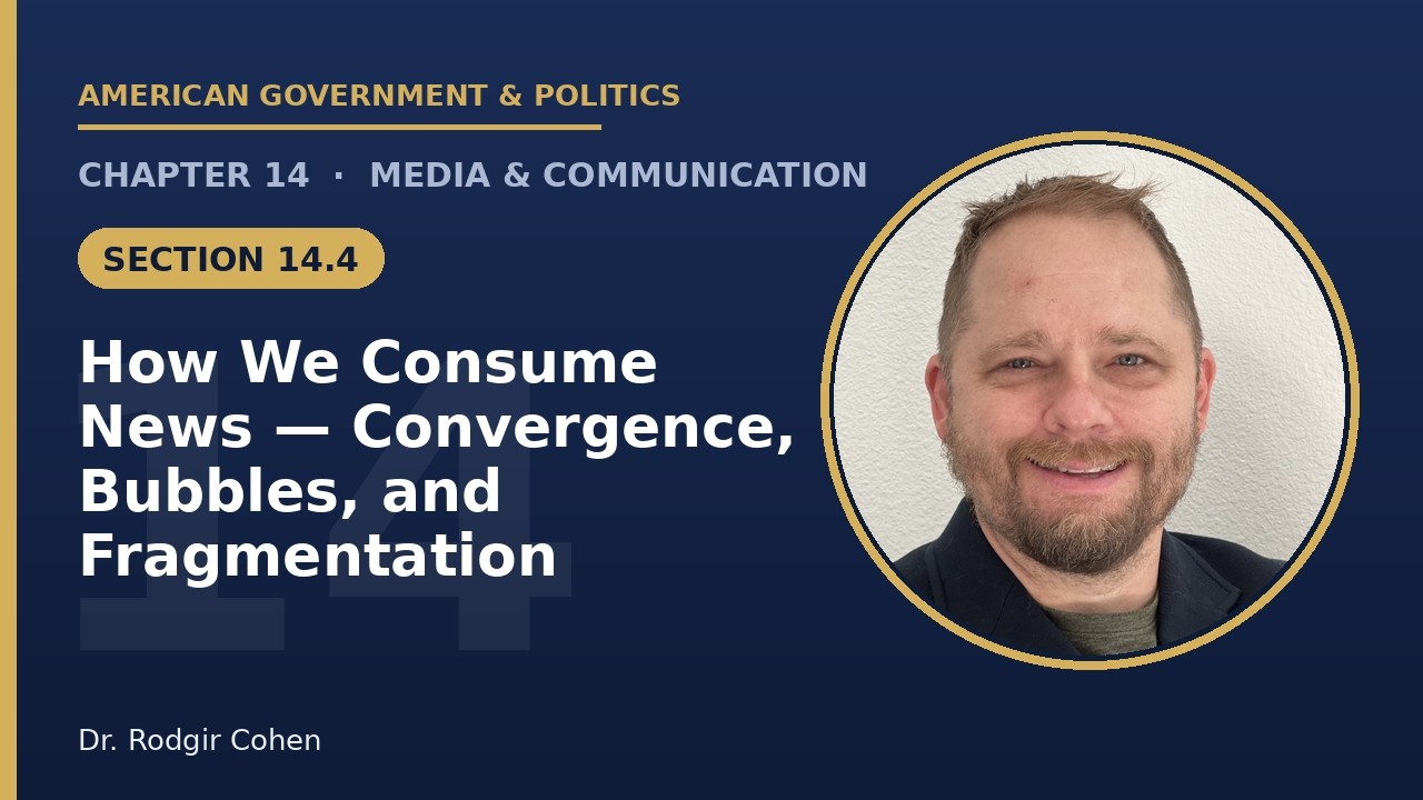 Section 14.4: How We Consume News &mdash; Convergence, Bubbles, and Fragmentation