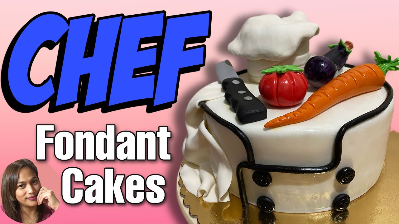 HOW TO MAKE CHEF FONDANT CAKES | fondant chef’s hat | fondant knife | cakes toppers | KATORTA