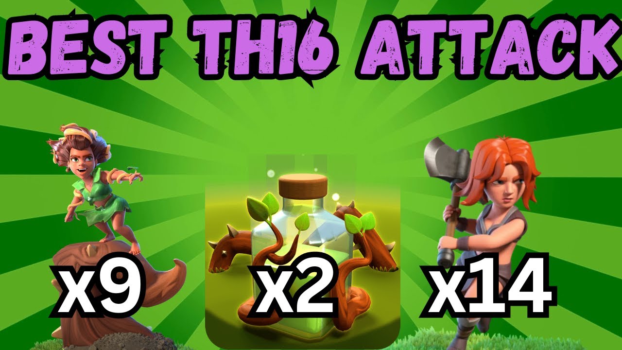 6 TRIPLES IN LEGENDS LEAGUE WITH THE BEST TH16 ATTACK | 2 OVERGROWTH ROOT RIDER VALK GROUND ATTACK