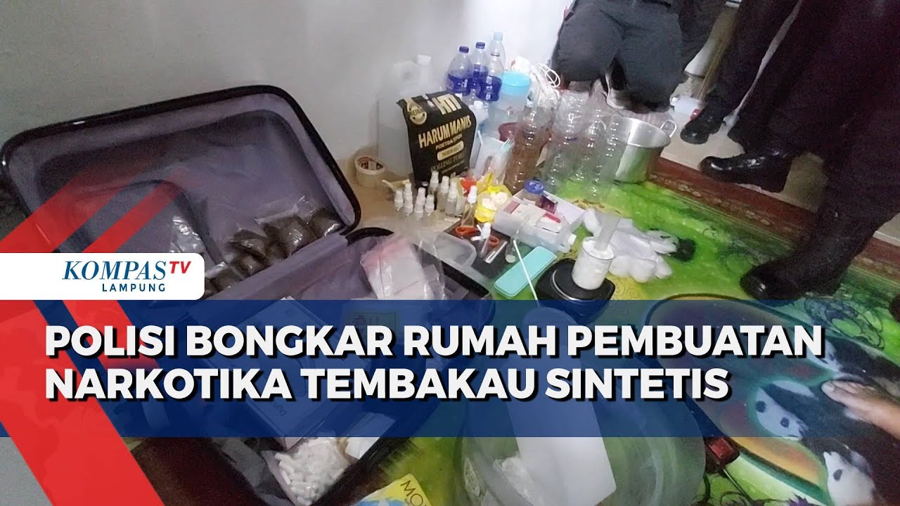 Polisi Bongkar Rumah Pembuatan Narkotika Tembakau Sintetis
