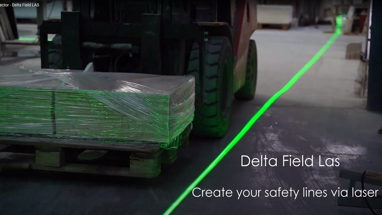 Virtual Floor Marking Via Laser Projector - Delta Field LAS