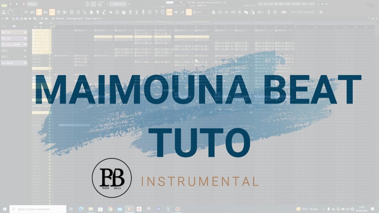 COMMENT FAIRE (TUTO) UN INSTRUMENTAL  MAIMOUNA Part 2. - Team PAIYA, Ste Milano, 3XDAVS - FL Studio