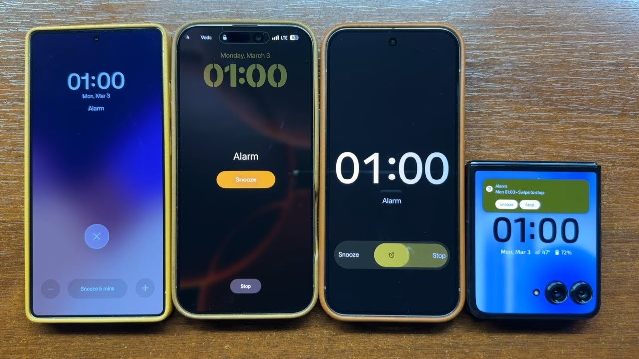 Samsung S25 Ultra, iPhone 16 Pro Max, Pixel 9 Pro XL, Moto Razr 50 Ultra Alarm Clock & Timer Alerts