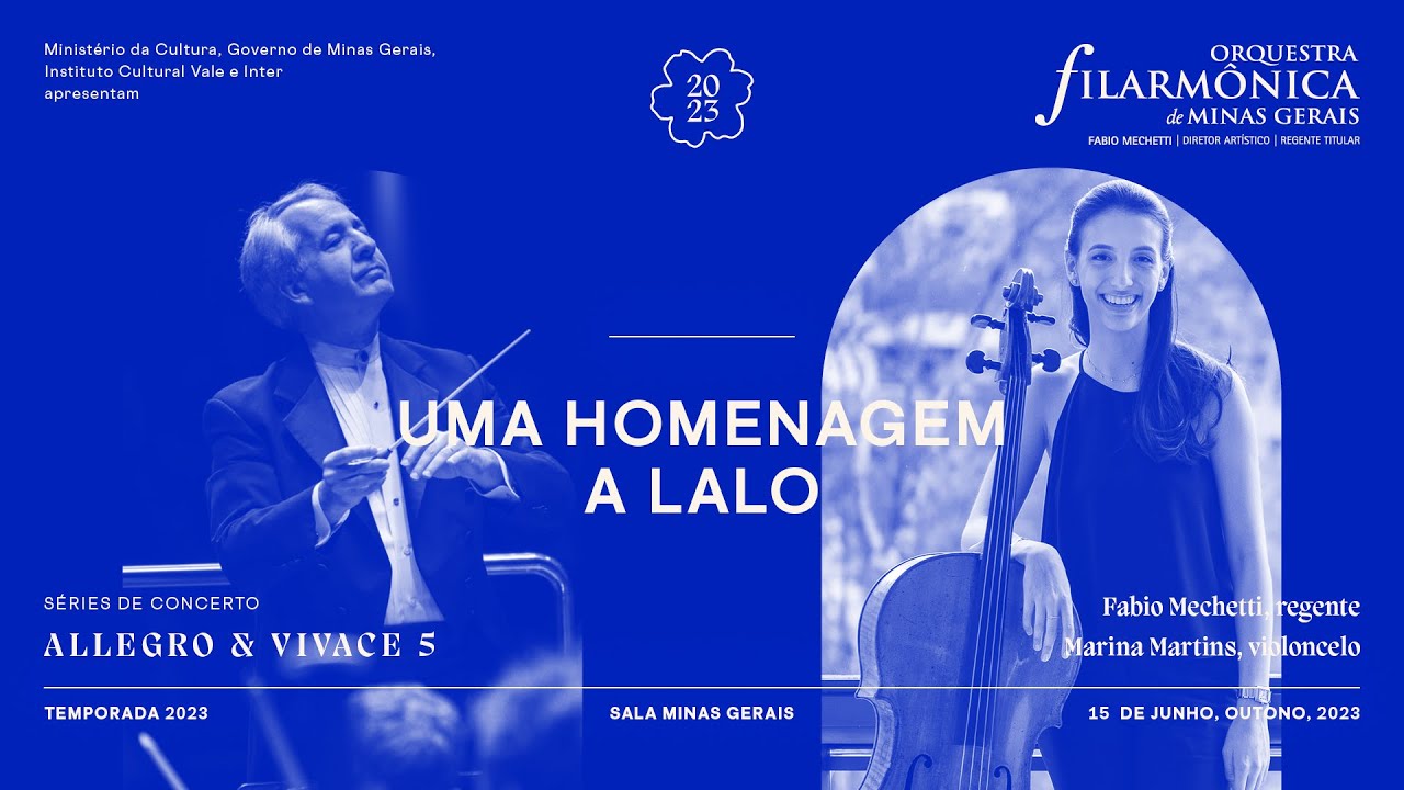 Lalo e Rachmaninov. Com Fabio Mechetti e Marina Martins ao violoncelo