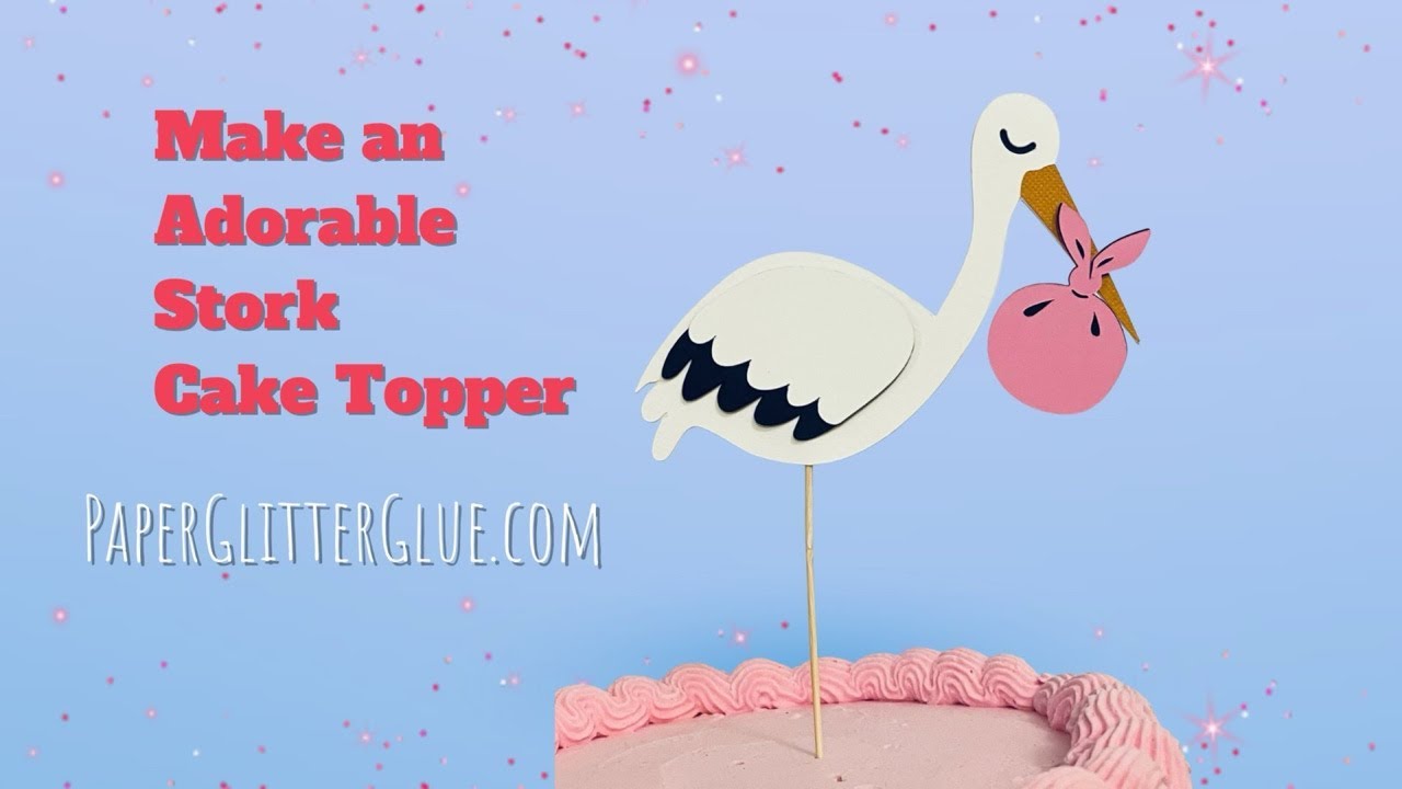 Stork Cake Topper: A Sweet Arrival for Baby's Bash!