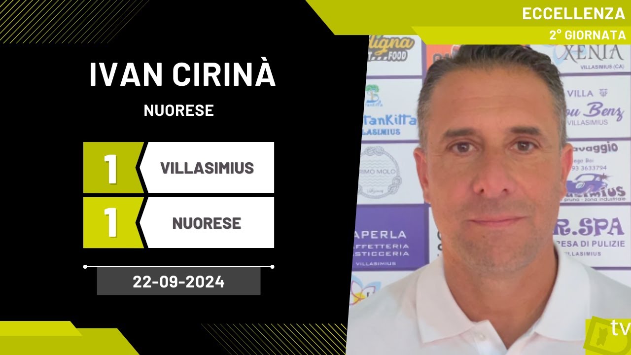 Ivan Cirinà allenatore Nuorese 22-09-2024 - Diario Sportivo
