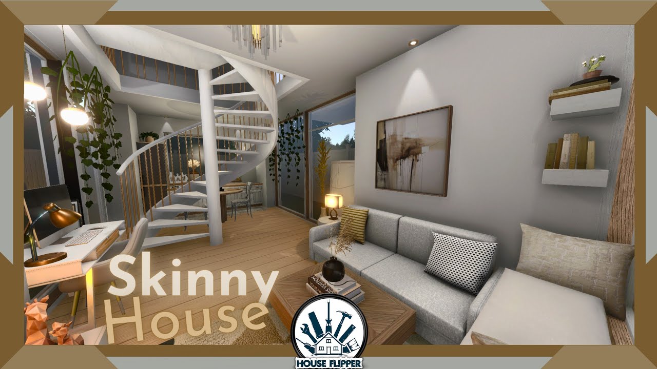 HOUSE FLIPPER| Sweet Skinny Home| Small House Design| Step By Step  & Tour