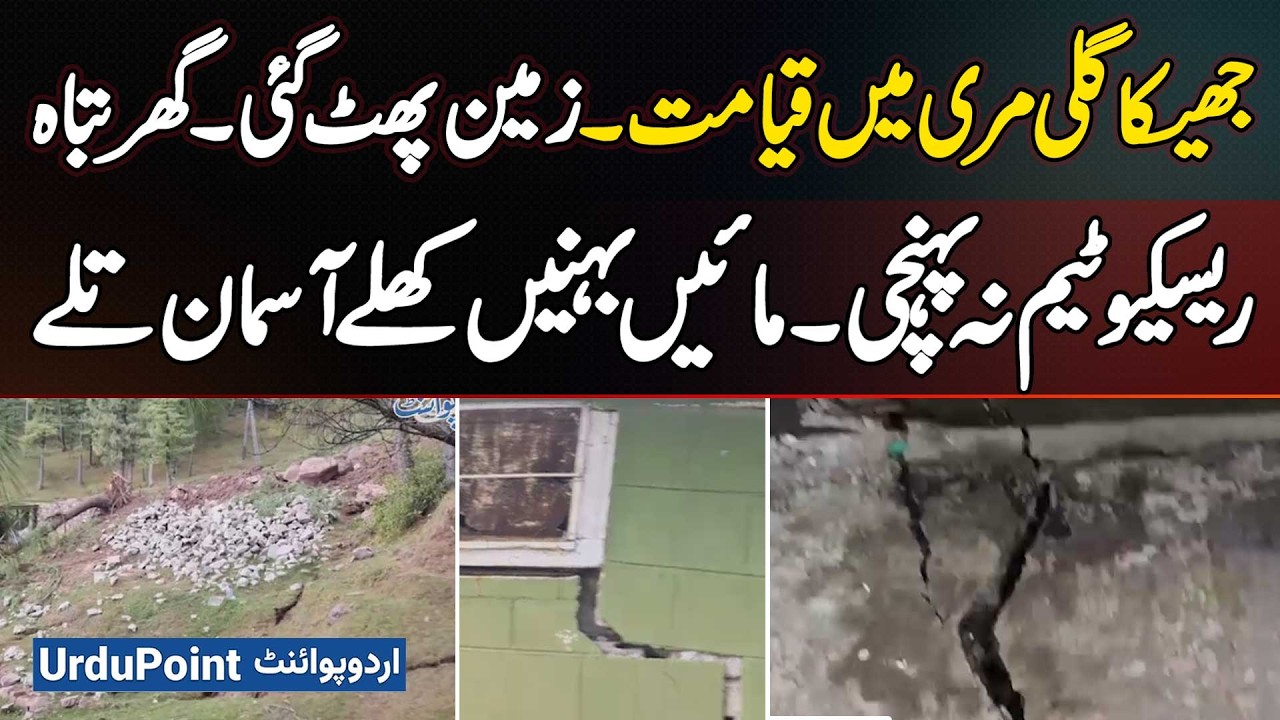 Disaster In Jhika Gali Murree: Land Cracks Open, Homes Wrecked - No Rescue Team, Women Left Homeless