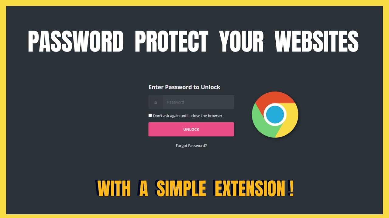 Lock Specific Websites in Chrome with Password - Block and Lock Websites with Password