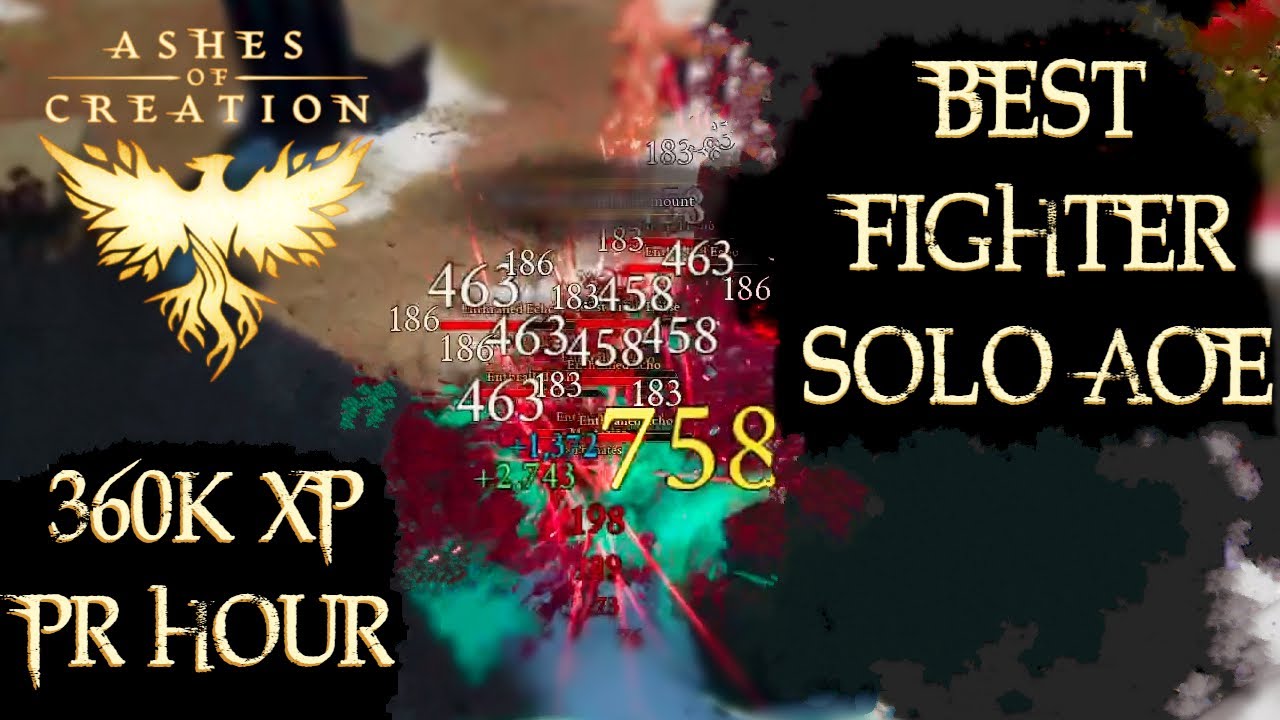 BROKEN Fighter Solo AoE Build - Ashes of Creation