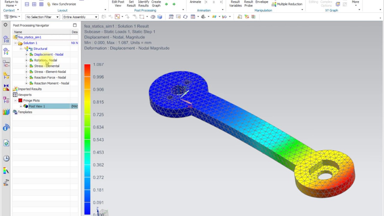 01 NX11 FEA statics single part clean