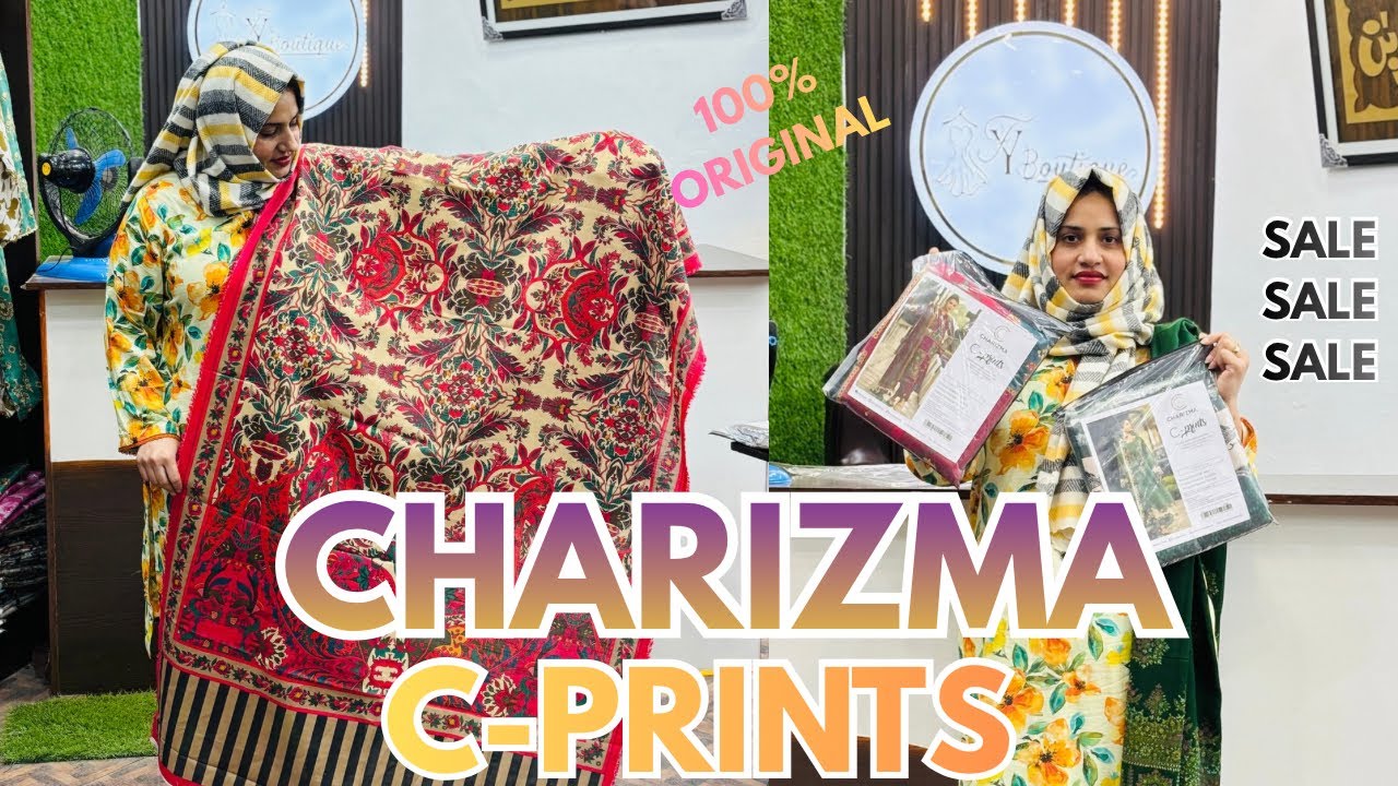 CHARIZMA C PRINTS KHADDAR 3 PIECE 100 %ORIGINAL 