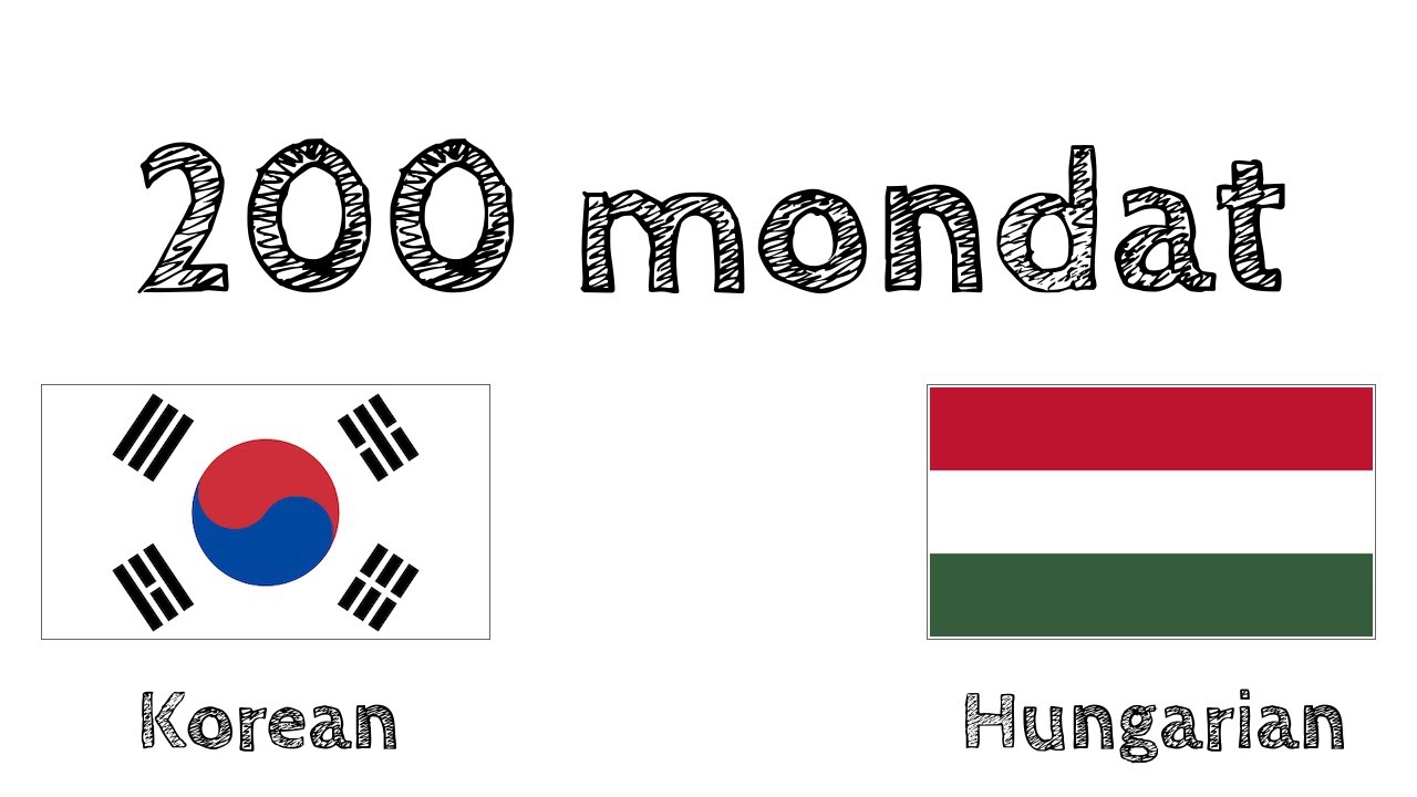 200 mondat - Koreai - Magyar