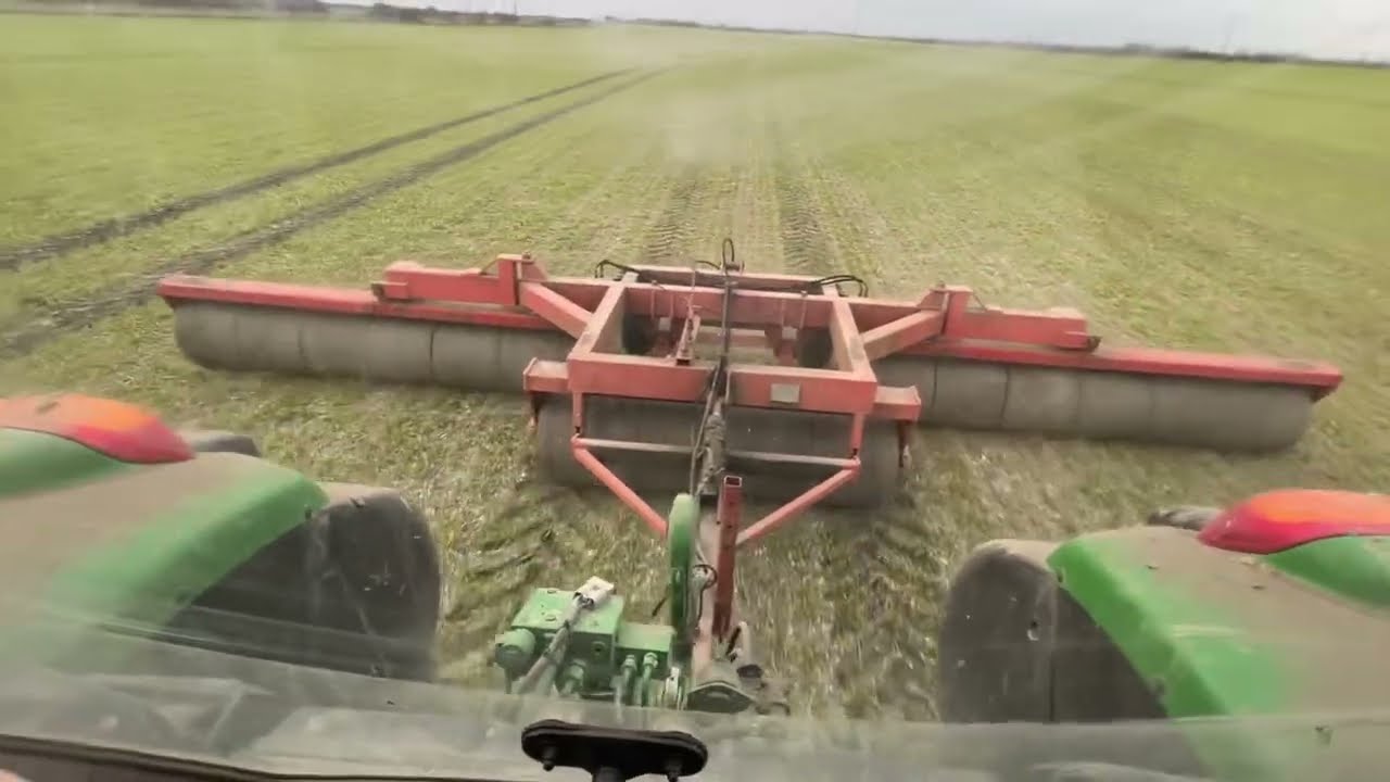 Roulage De L'Orge 2023 | John Deere 6175 m Et Rouleaux 8 Mètres