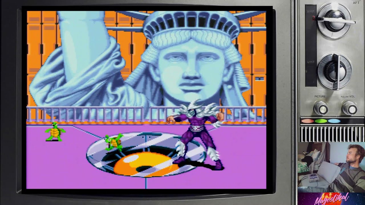 TMNT4 - Last Boss & Full Ending Hardest Difficulty (SNES Console HD)