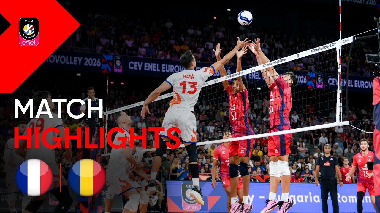 Highlights | France vs. Romania | CEV Enel EuroVolley 2026 | Men