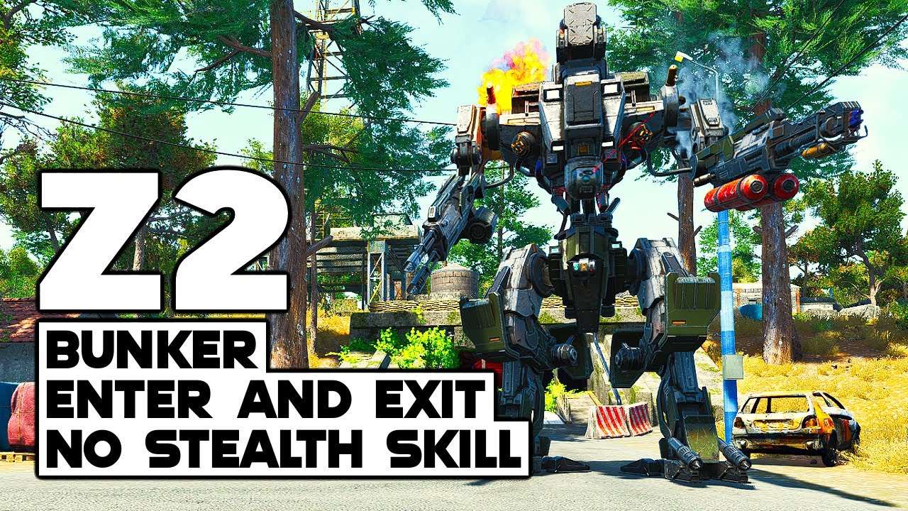 SCUM Z2 Bunker Enter & Exit | No Stealth Skill | New Mech Robots | 0.85 Update