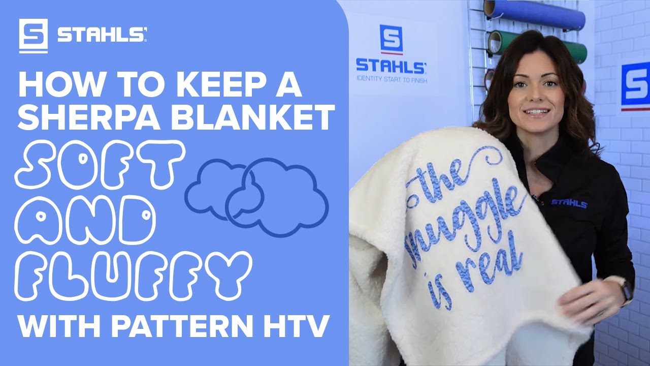 How to Use Patterned HTV to Heat Press a Sherpa Blanket