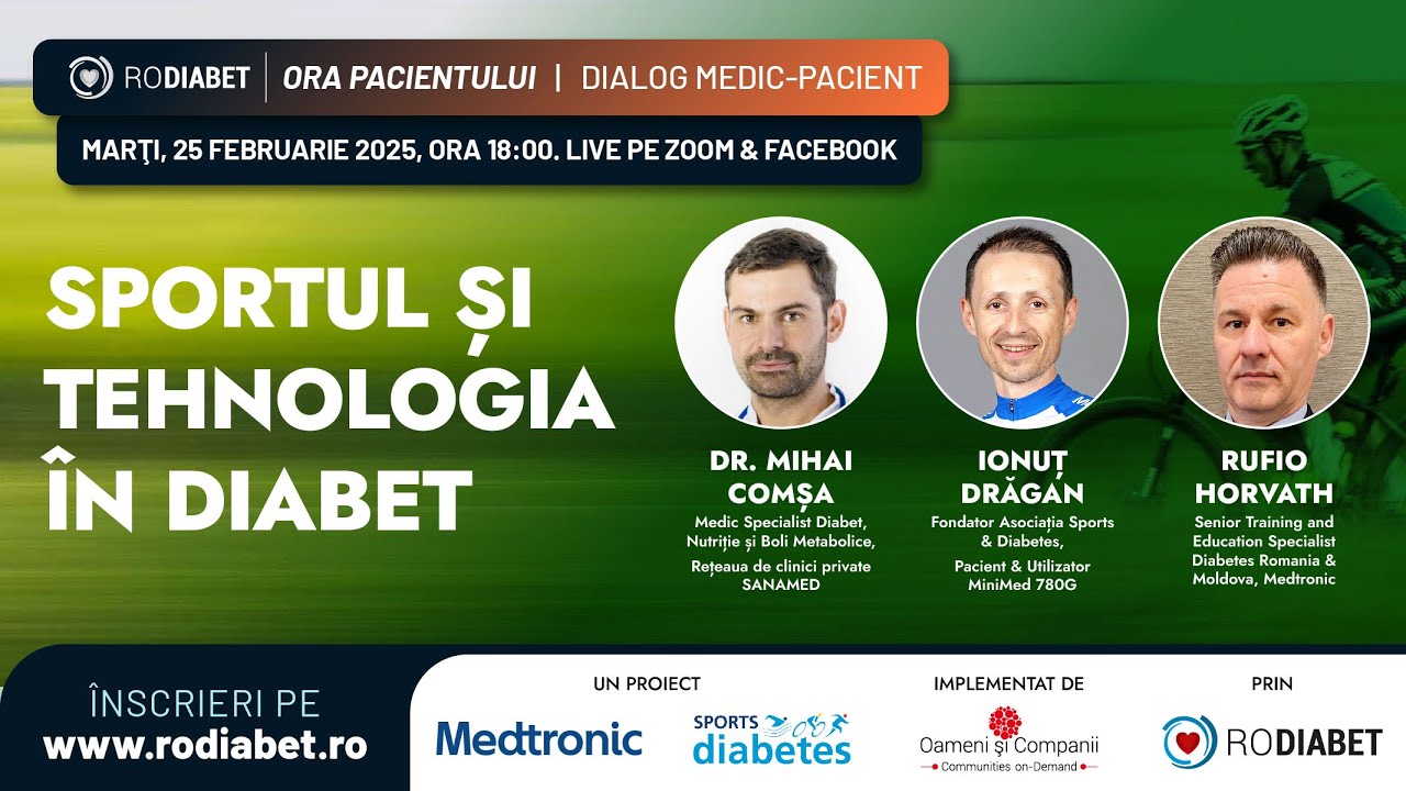 Sportul si Tehnologia in Diabet: Ora Pacientului Rodiabet, 25 februarie 2025