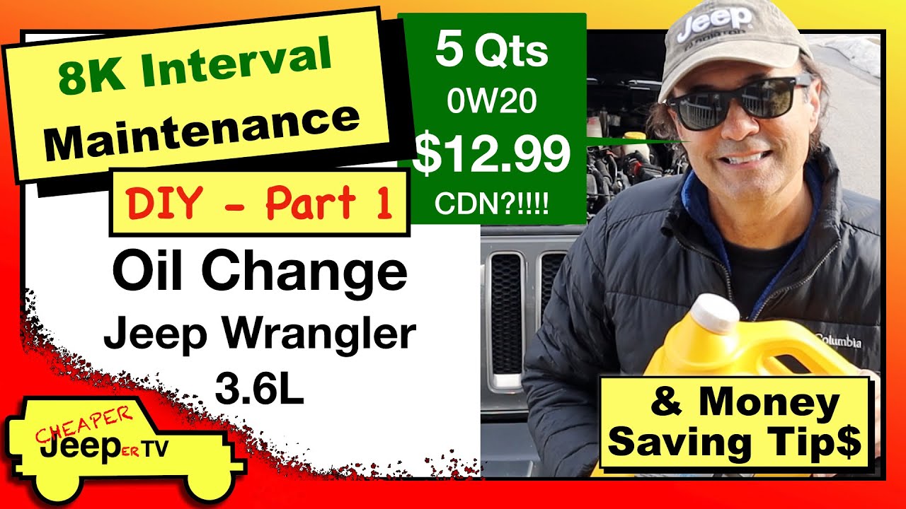 DIY Oil Change, Jeep Wrangler JL, 3.6L