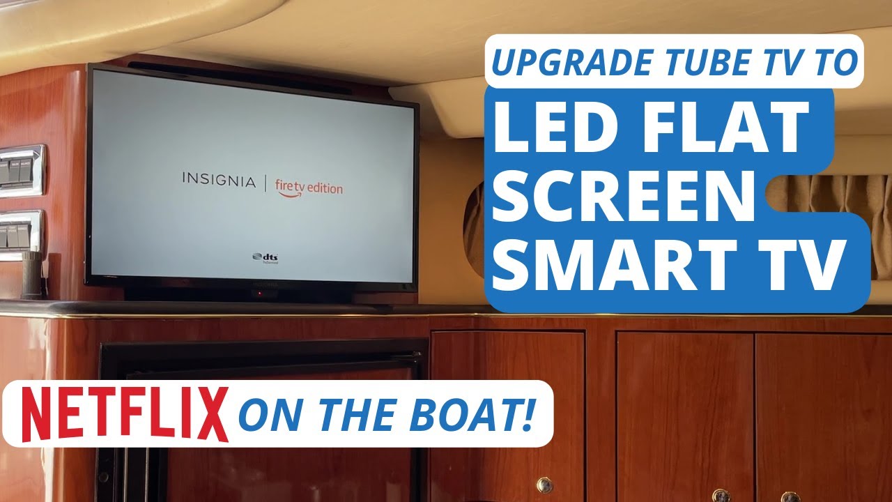 How to Remove Tube TV & Install HD Flat Screen Smart TV on a Sea Ray Boat