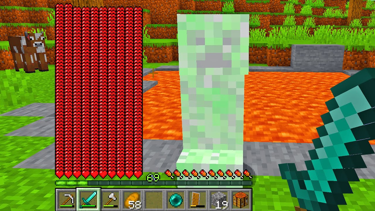 Vi Får EKSTRA Hjerter Hver Gang En Creeper Sprænger I Minecraft!