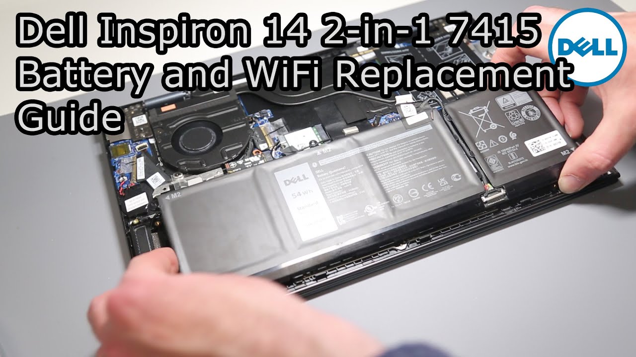 Руководство по замене аккумулятора и карты Wi-Fi для Dell Inspiron 14 2-в-1 7415
