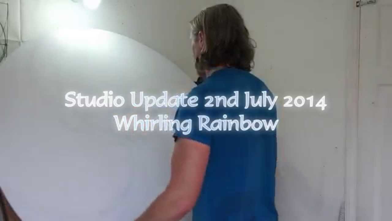 Studio Update. Whirling Rainbow Painting