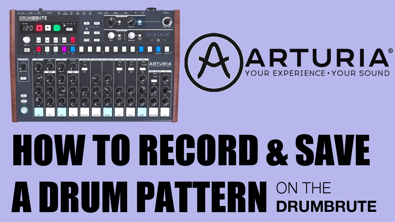 How to Record, Edit, Save & Erase a Pattern on the Arturia DrumBrute (QUICK START GUIDE)