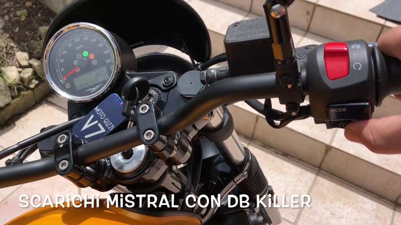 Installazione scarichi Mistral Short per Moto Guzzi V7 III Stone