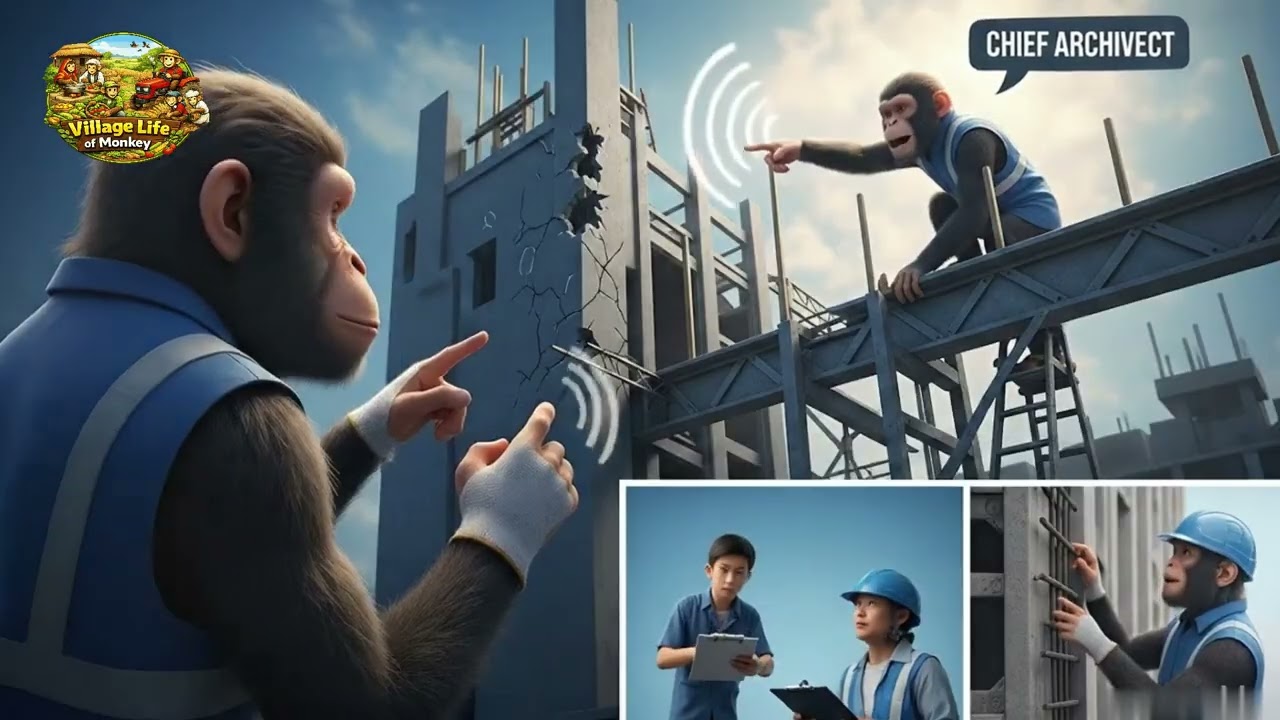 IMPOSSIBLE! Only Indian Monkeys Can Do This: Building a 5-Story Building II Village Life of Monkey