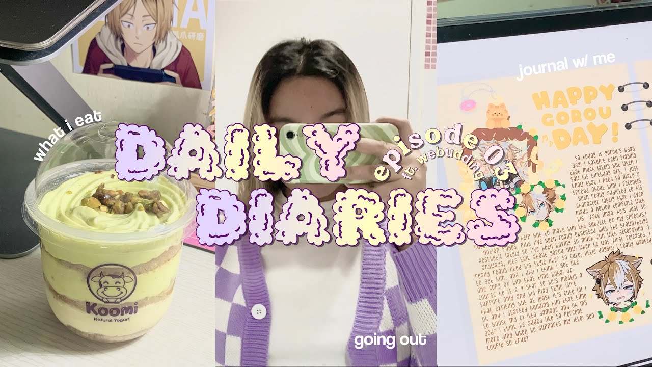 🥡🥢daily diaries ep 3: what I eat in a week, journaling, going out, what’s in my bag! ft. Webudding