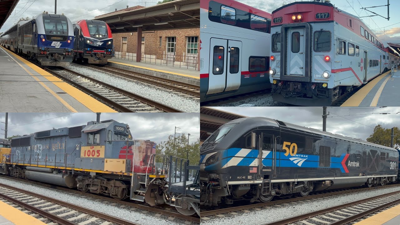 Rail-fanning at San Jose Ft: Amtrak 301, UP 1005,F40PH’s,&more…