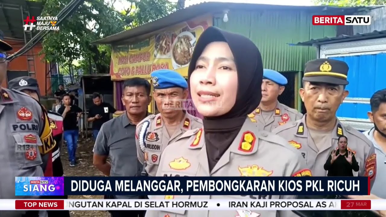 Penertiban Lapak PKL Makassar Ricuh #beritasatu