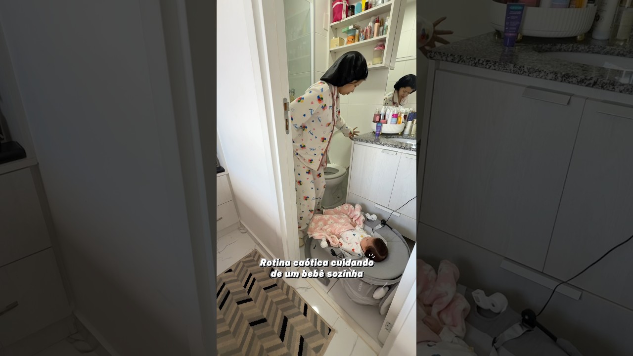 Rotina ca&oacute;tica cuidando de um beb&ecirc; sozinha 😮&zwj;💨😰