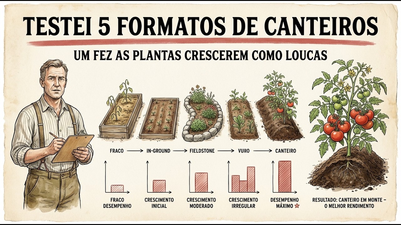 Testei 5 formatos de canteiros — um fez as plantas crescerem como loucas