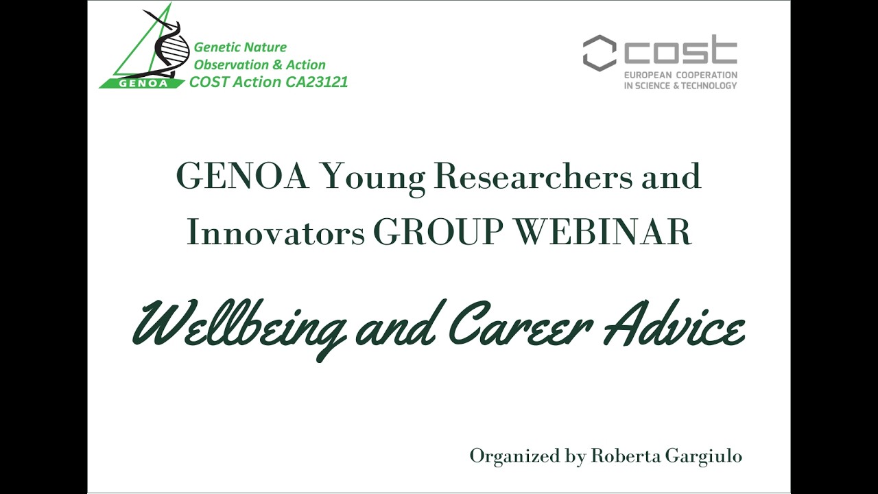 GENOA YRI GROUP Wellbeing and career advice webinar